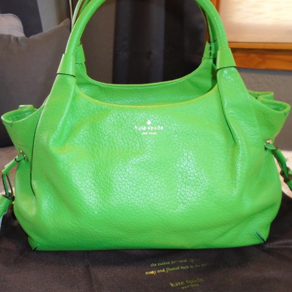 Kate Spade Southport Stevie Bag Green Leather - Picture 1 of 8